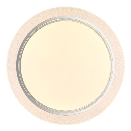 Stropné svietidlo, biely kov, plast biely, chrómový krúžok, číre plastové krištále, ø: 400 mm, V: 80 4