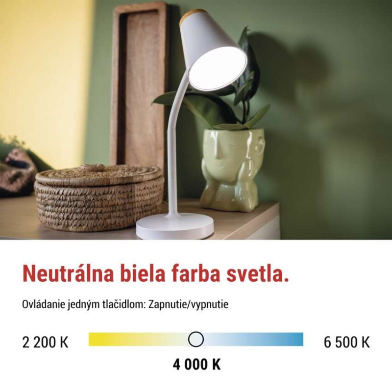 LED stolná lampa TARA, biela 6