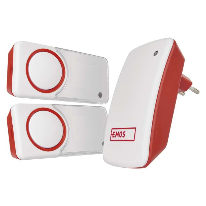 Domový bezdrôtový zvonček bez baterie P5750.2T do zásuvky, s 2 tlačidlami 13