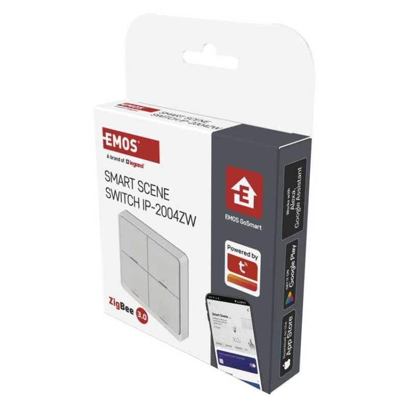 GoSmart Prenosný ovladač scén IP-2004ZW, ZigBee 3.0, 4-tlačidlový 7