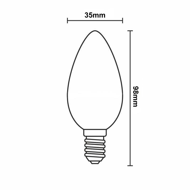 LED žiarovka / filament 6W - C35 / E14 / 3000K - ZLF713D 2