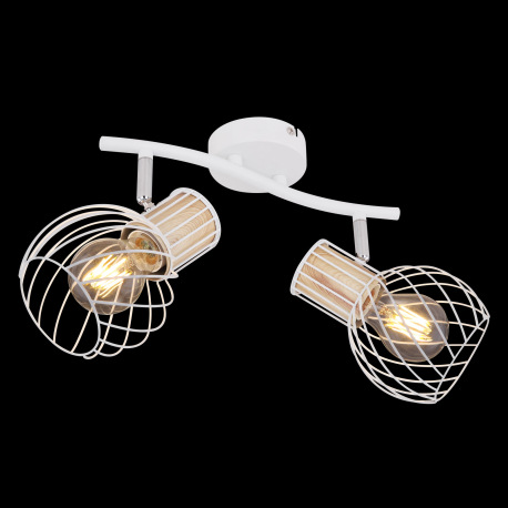 Nástenné svietidlo, kov biely, kov vo farbe imitujúcej drevo, kov biely, chróm, DxŠxV:296x230x185, b 10