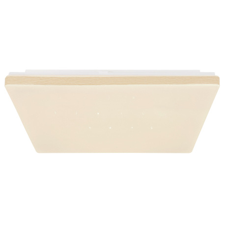 Stropné svietidlo, kov biely, plast v imitácii dreva, akryl, kompatibilné s Google Assistant a Alexa 3