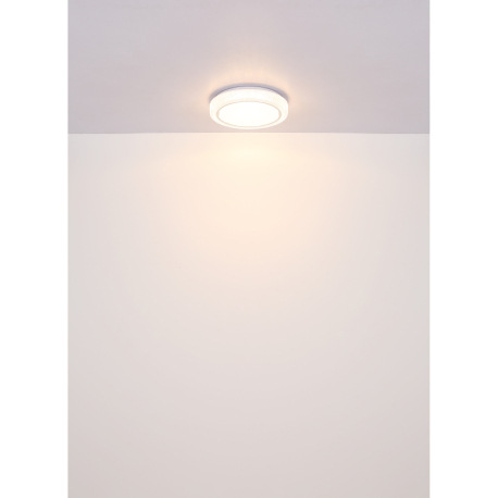 Stropné svietidlo, biely kov, plast biely, chrómový krúžok, číre plastové krištále, ø: 400 mm, V: 80 6