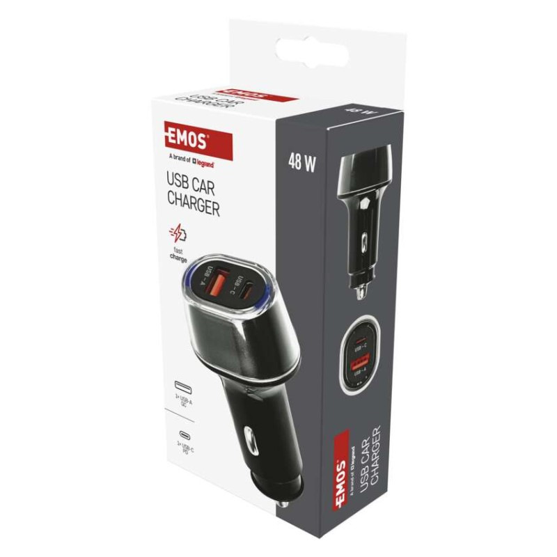USB adaptér do auta PD/QC 48 W 5