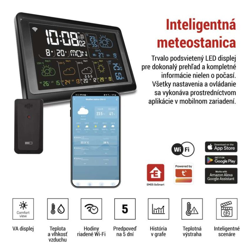 GoSmart bezdrôtová meteostanica E8610 s WiFi 4