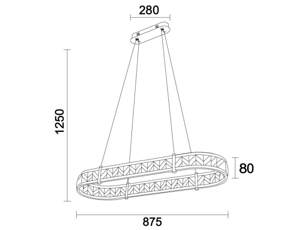 ENRIQUE krištáľový závesný luster - N2003 5