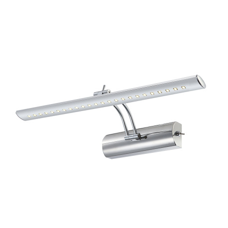 Nástenné svietidlo, chróm, priehľadný akryl, nastaviteľné, vypínač, ŠxV: 430x160, H:180, vrátane 1xL