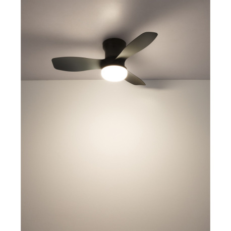 Stropný ventilátor, plast, matná čierna/antracitová/biela, stmievateľný, viacero rýchlostí pomocou n 19