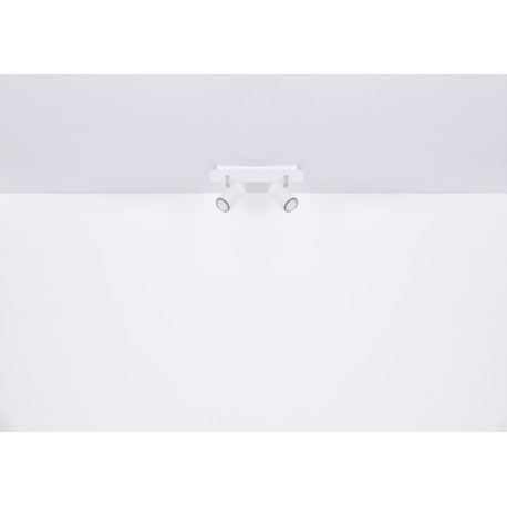 Stropné svietidlo, kov biely matný, nastaviteľné, DxŠxV: 1800x100x185mm, bez žiaroviek 6x GU10, max. 6