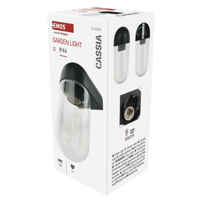 Záhradné nástenné svietidlo CASSIA, 12,6 x 9,5 x 22,2 cm, 1 x E27, 15 W 6