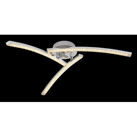 Stropné svietidlo, kov chróm, plast, akrylové krištále priehľadné, nastaviteľné, zmena farby svetla 14