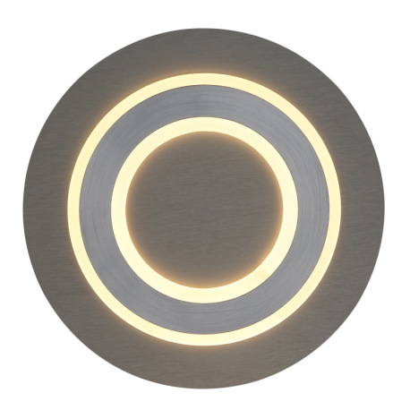 Stropné svietidlo, plast antracit, brúsený sivý kov, akryl biely, ø: 320mm, V: 55mm, vrátane LED 24W 3