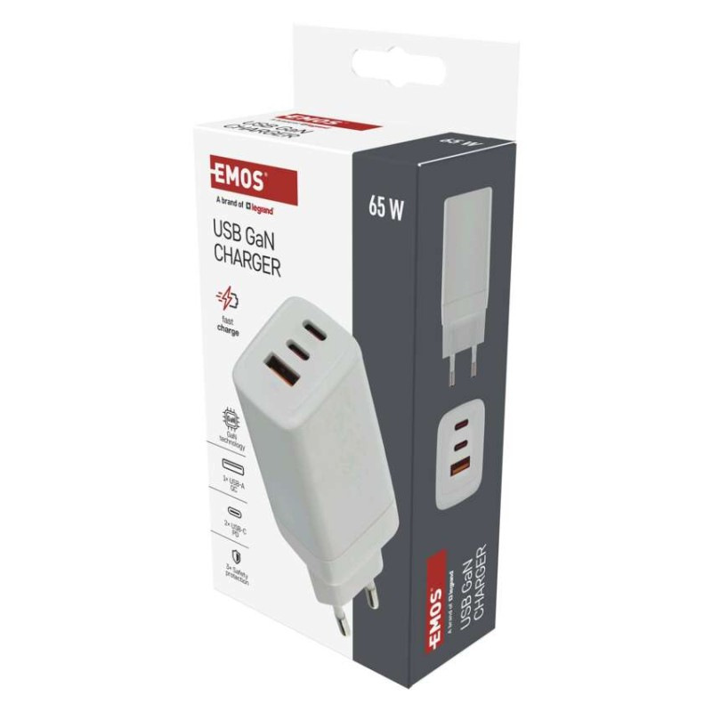 Univerzálny USB adaptér GaN do siete PD 65 W max. 9