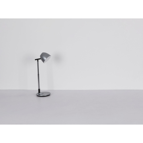 Stolové svietidlo, tmavosivý hliník a plast, plast čierny a biely, plynulá regulácia dotykového stmi 11