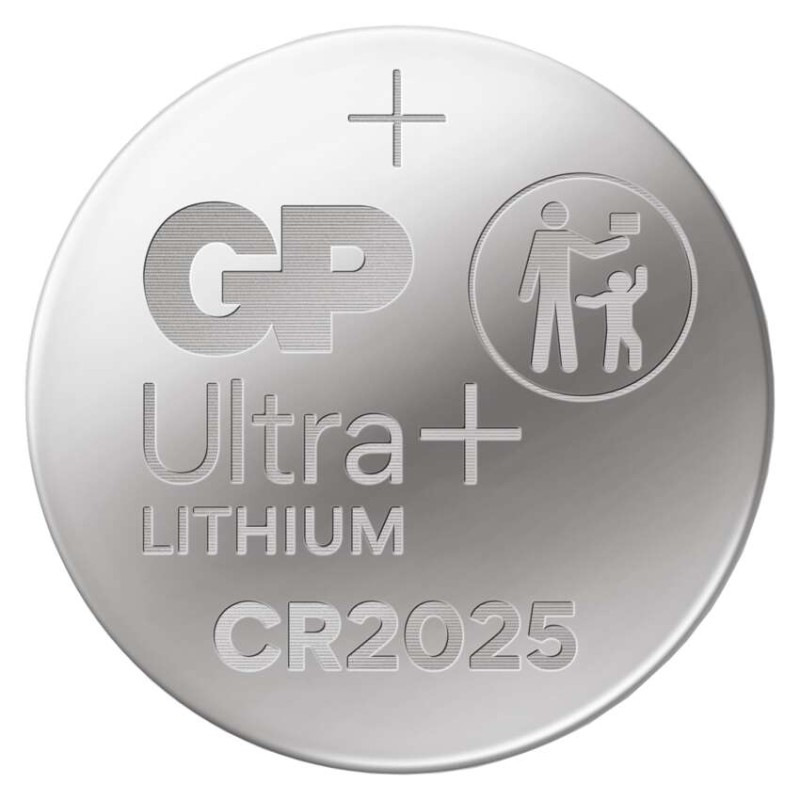 Lítiová gombíková batéria GP Ultra plus CR2025, 2 ks