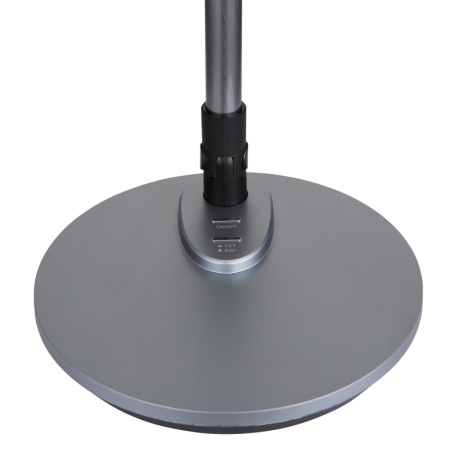 Stolové svietidlo, tmavosivý hliník a plast, plast čierny a biely, plynulá regulácia dotykového stmi 4