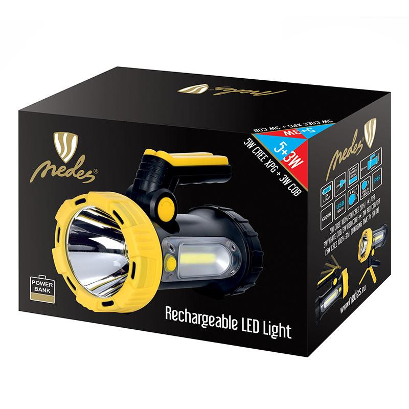 LED ručná nabíjacia baterka + powerbank - FS03R 17