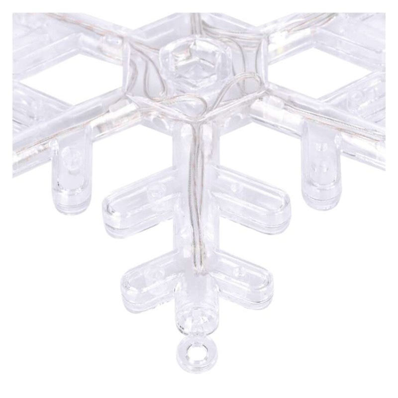 Vianočná LED girlanda – vločky, 160 x 95 cm, IP44, studená biela, časovač 9