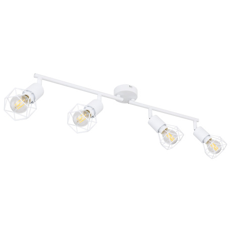 Stropné svietidlo, kov biely, nastaviteľné, DxŠxV: 600x80x195, bez žiaroviek 4xE14, max. 40W 230V 3