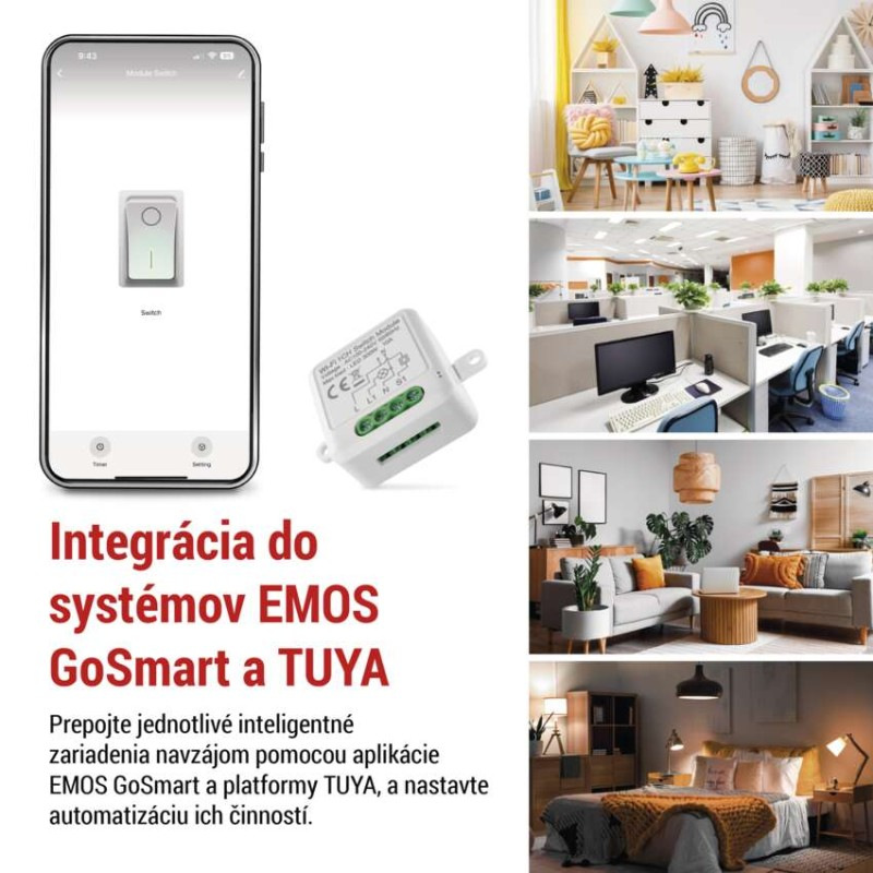 GoSmart spínací modul IP-2101SW, WiFi, 1-kanálový 3