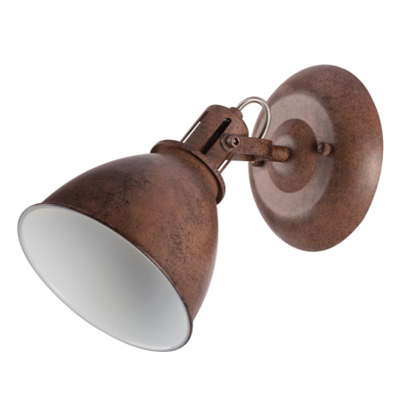 Nástenné svietidlo, kov, imitácia hrdze, biela, ŠxV: 150x220, H: 180, bez žiarovky 1xE14, max. 40W 2 5