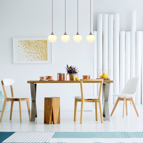 Závesné svietidlo, kov farba kávy, sklo biele, textilný kábel čierny, DxŠxV: 1000x180x1200mm, bez ži 9