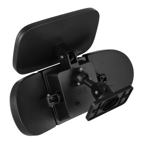 Solárne svietidlo, plast čierny, polykarbonát biely, vypínač, nastaviteľné, vrátane batérií CR18650 11