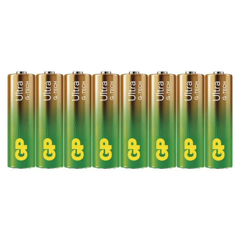 Alkalická batéria GP Ultra LR6 (AA), 8 ks