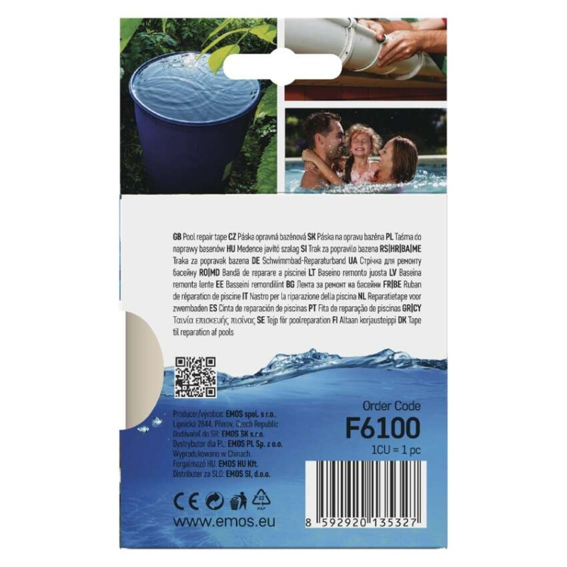 Opravná lepiaca páska na bazény, 1 m × 100 mm, transparentná 5