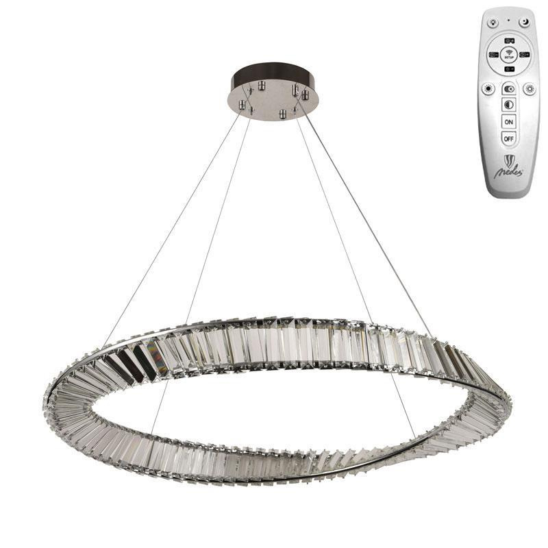 LED krištáľový luster + diaľkový ovládač 50W - J6350/CH 6
