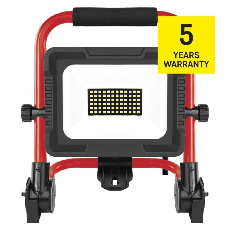 LED reflektor ELION 30W, červeno-čierny, IP65, 4800 lm, neutrálna biela 5