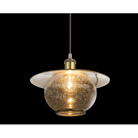 Závesné svietidlo, kov bronzovej farby, sklo, Ø 300, V: 1200, bez žiarovky 1xE27, max. 60W 230V. 4