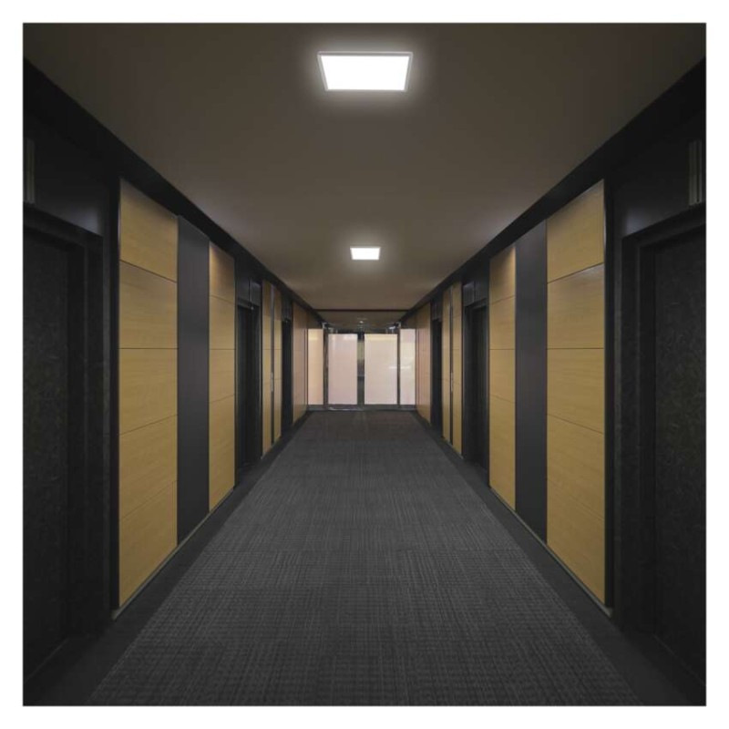 LED prisadené svietidlo FLORI štvorcový, biele, 18W, neutrálna biela 8