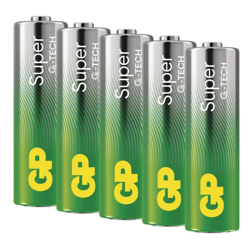 Alkalická batéria GP Super LR6 (AA), 5 ks 1