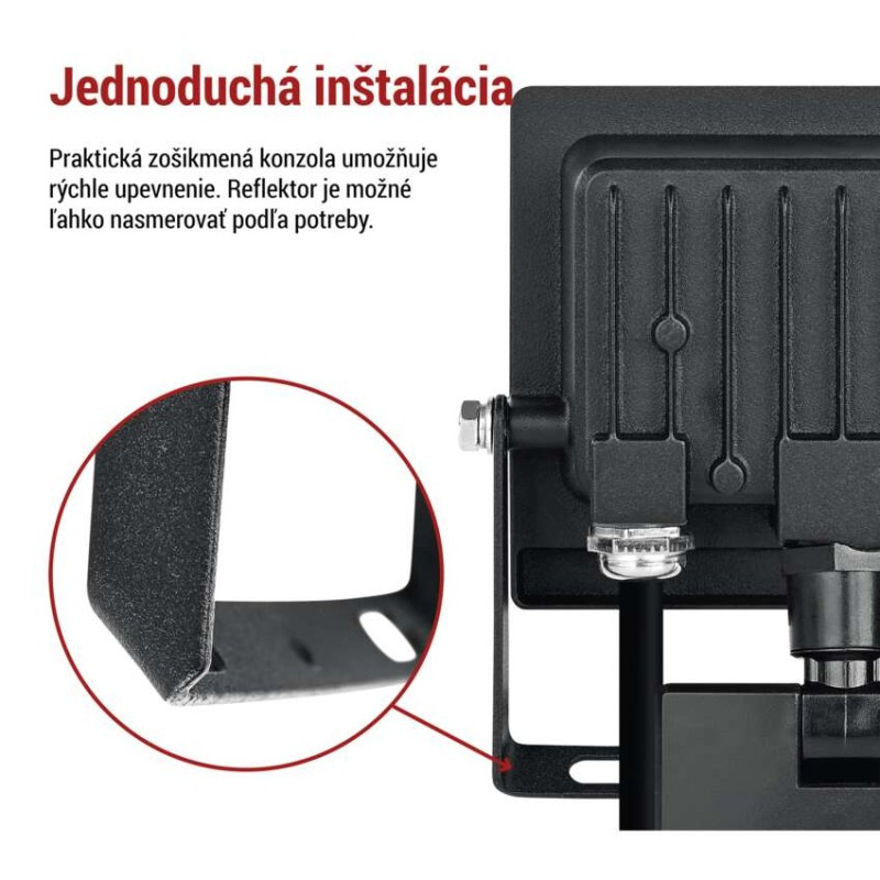 LED reflektor TAMBO EVO so senzorom pohybu, 20 W, 2000 lm, IP65, čierny 7