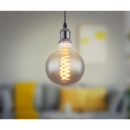 LED žiarovka sklenená dymová, stmievateľná, ø: 125mm, V: 177mm, 1x E27 LED 8,5W 230V, 280lm zdroj, 2 2