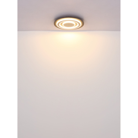 Stropné svietidlo, plast antracit, brúsený sivý kov, akryl biely, ø: 320mm, V: 55mm, vrátane LED 24W 12