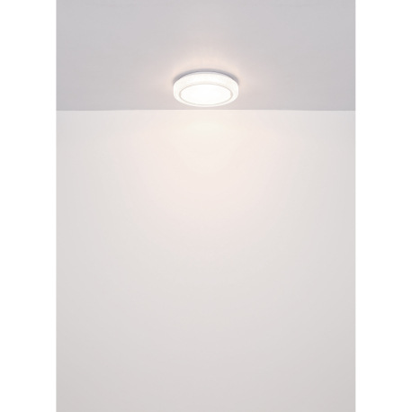 Stropné svietidlo, biely kov, plast biely, chrómový krúžok, číre plastové krištále, ø: 400mm, V: 80m 6