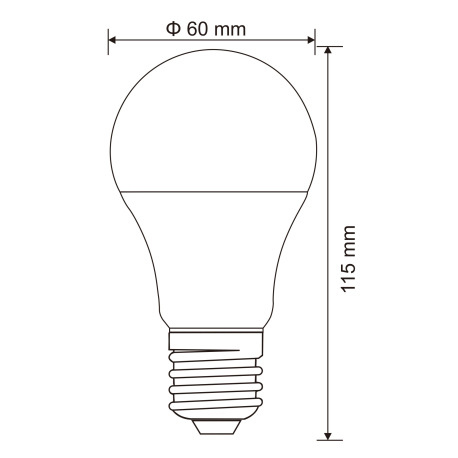 LED žiarovka, biela, Ø60, V:110, 1xE27 LED 11W 230V, 1055lm, 4000K 4
