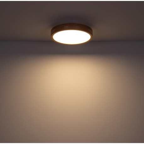 Stropné svietidlo, kov biely, prírodné drevo, plast biely, funkcia pamäte, stmievateľné, diaľkové ov 7