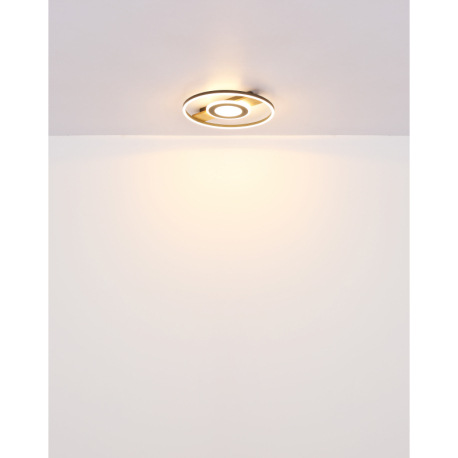 Stropné svietidlo, kov vzhľad dreva, kov čierny, hliník čierny matný, akryl biely, akrylové krištále 15