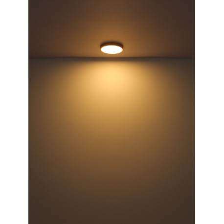 Stropné svietidlo kov mosadz matná farba, plast biely, DxŠxV: 450x450x30mm, LED 30W 230V, 3500lm zdr 4