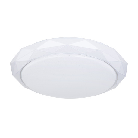 Stropné svietidlo, kov biely, akryl satinovaný, trblietavý efekt, nočné svetlo, stmievateľné, diaľk. 2