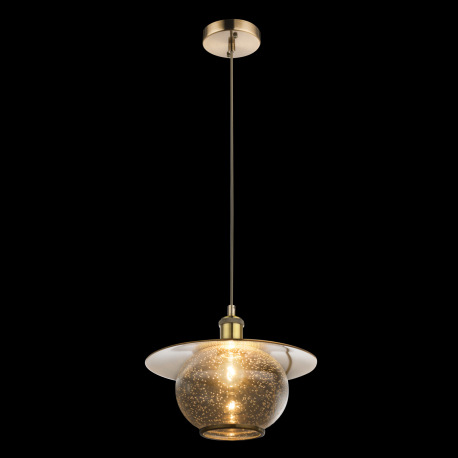 Závesné svietidlo, kov bronzovej farby, sklo, Ø 300, V: 1200, bez žiarovky 1xE27, max. 60W 230V. 1