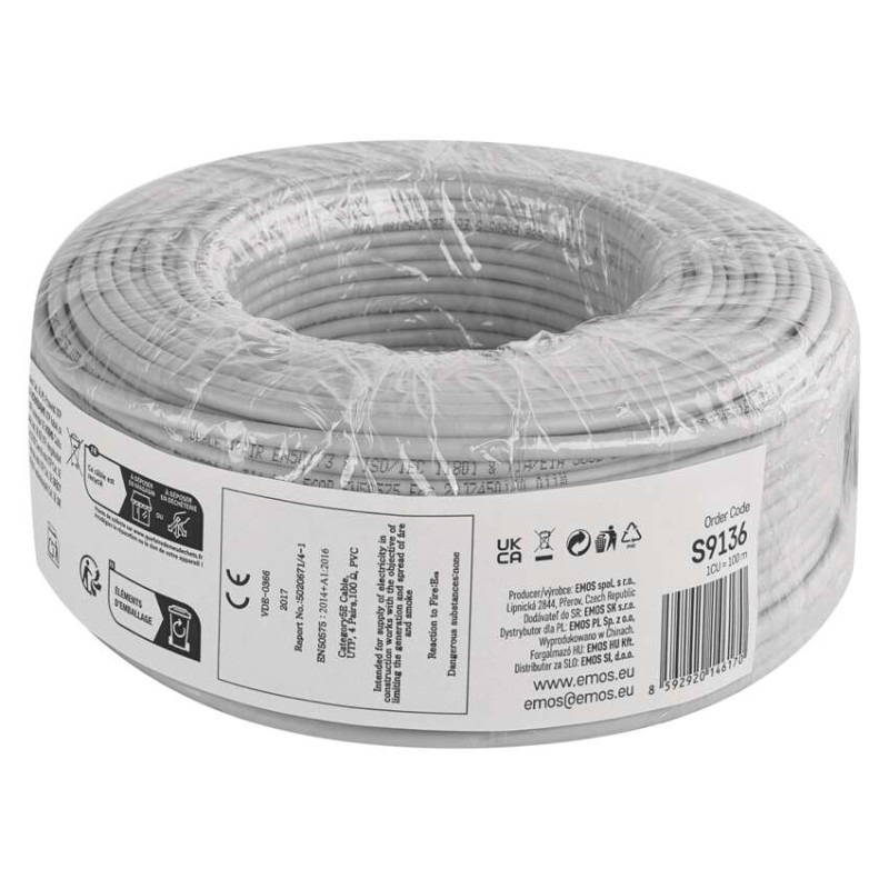 Datový kábel UTP CAT 5E PVC Basic, 100m 5