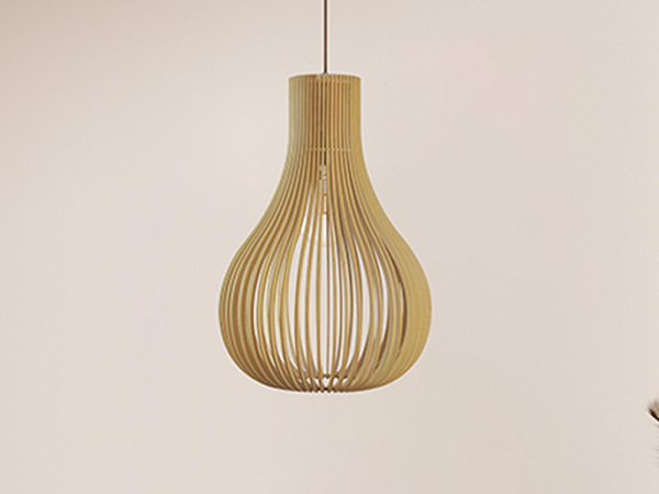 Závesný luster z masívneho dreva E27 / 380 - WRE082