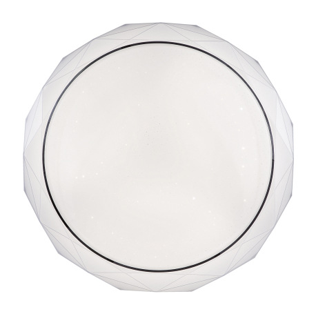 Stropné svietidlo, kov biely, akryl satinovaný, trblietavý efekt, nočné svetlo, stmievateľné, diaľk. 3