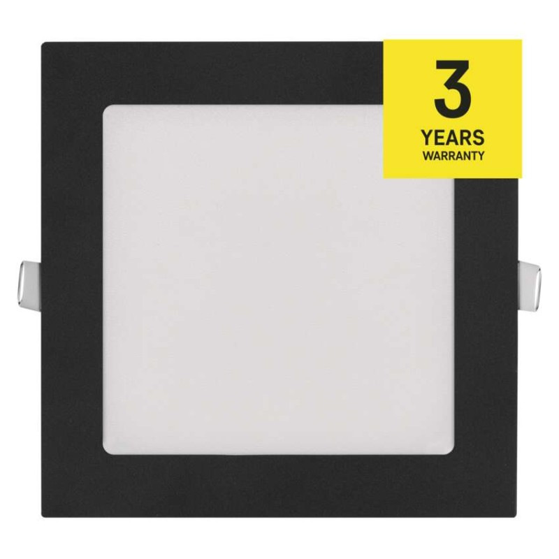 LED vstavané svietidlo NEXXO, štvorec, čierne, 12W, CCT 12
