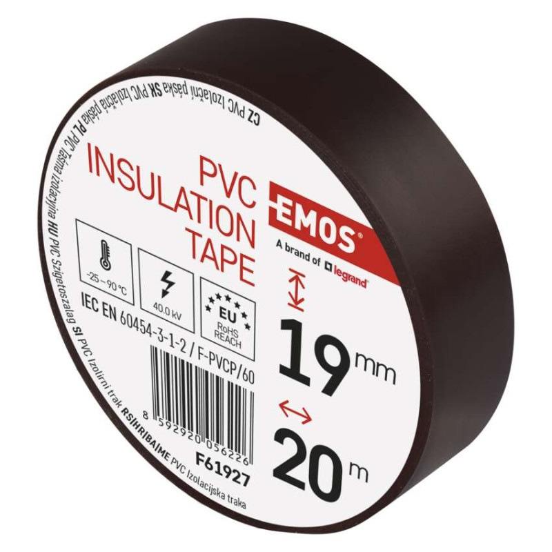 Izolačná páska PVC 19mm / 20m hnědá 3